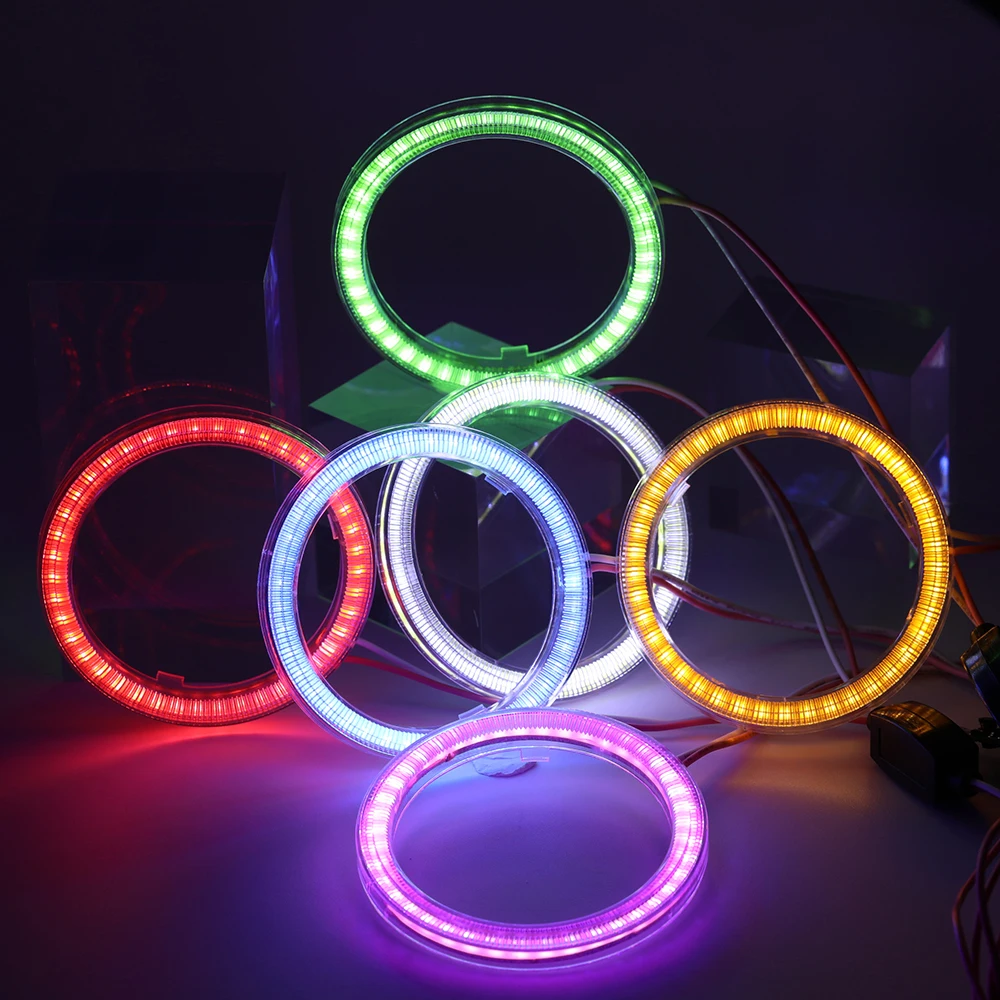 

1 шт. 60/70/80/90/95/100/110/120 мм COB Angel Eyes Halo Кольцо для автомобиля DRL противотуманная лампа для головного света Лампа постоянного тока