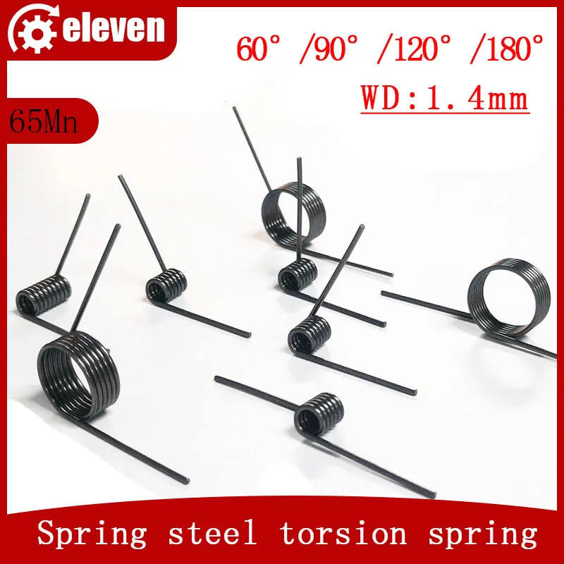 

Пружины V-образные с диаметром проволоки 1,4 мм, миниатюрные торсионные пружины, возвратные пружины, 60 шт. ° /90 ° /120 ° /180 °