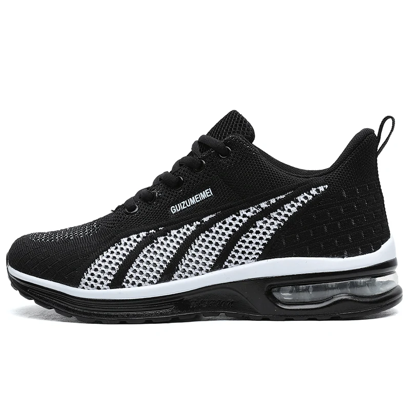 

WHNB 2022 NEWWomen's Breathable Mesh Sneakers Flat Lightweight Lace Up Air Cushion Running Shoes Large Size