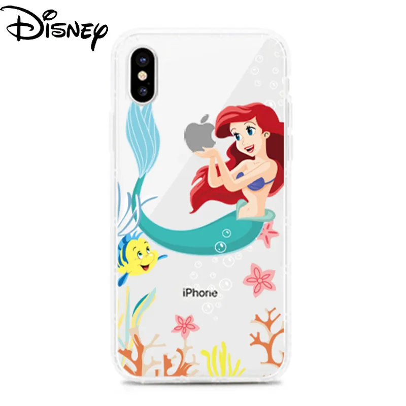 

Disney Cute Mermaid Original Phone Case for iPhone13 /7/8P/X/XR/XS/XSMAX/11/12/13Pro/13min Phone Girl Case Cover Silicone