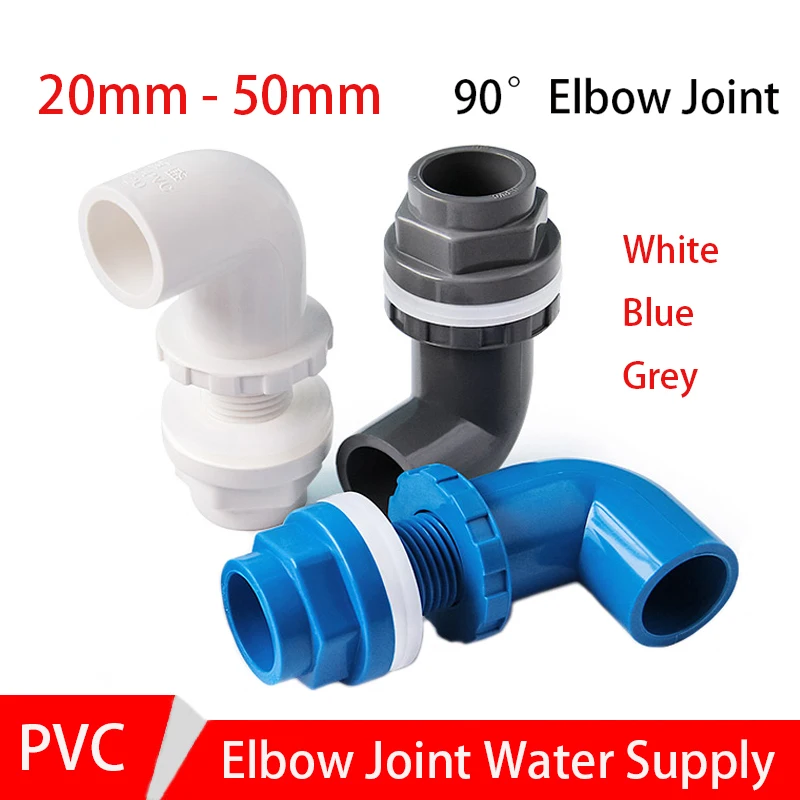 1-10 шт. т. Д. 20 ~ 50 мм ПВХ 90 ° колено дренажный соединитель переливные соединения для