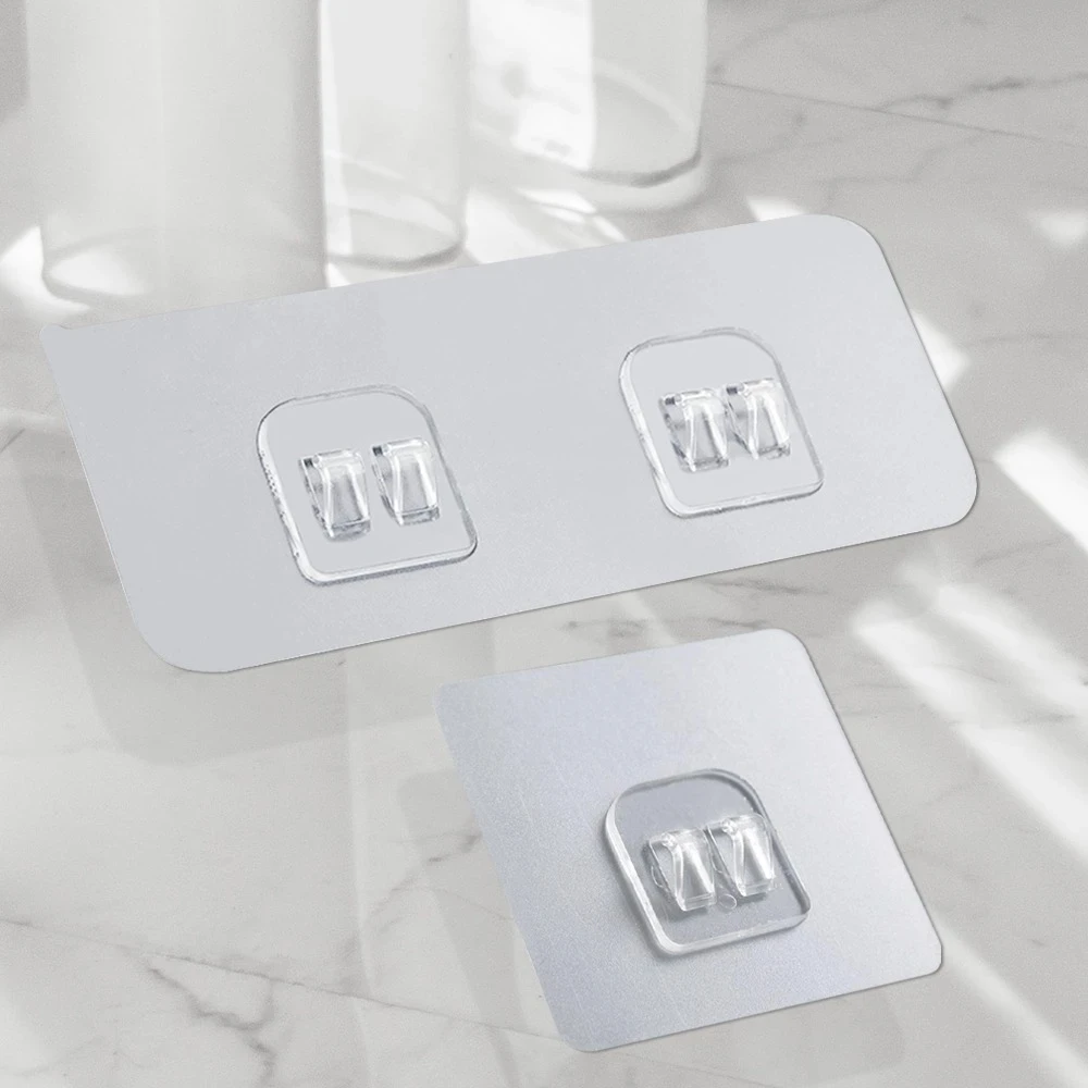 

10Pcs 5Pcs Seamless Adhesive Hooks Wall Mount Rack Strong Non-Marking Patch Patch Accessories Grab Hook For Racks Baskets