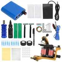 tattoo machine power supply kit coils tattoo machine kit stainless steel tattoo needles with silicone practice skin for tattoo