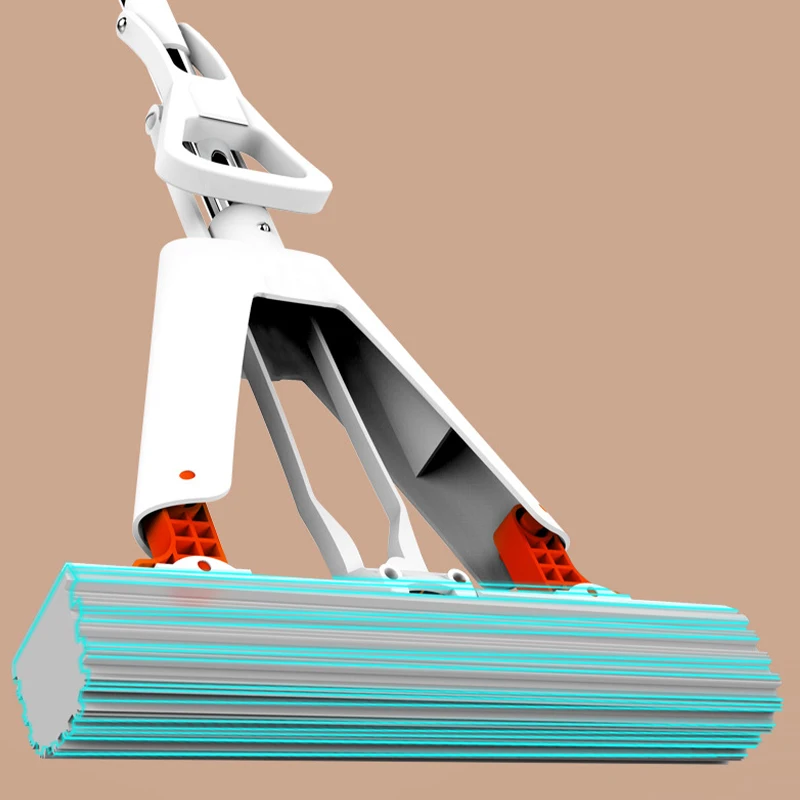 

Sponge Mop Flat Toilet Pair Folding Large Gum Cotton Mop Household Lazy Hands Free Mopping Artifact