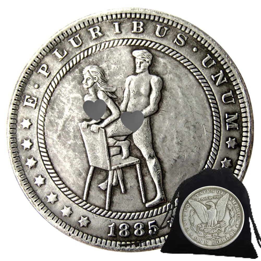 

Angel‘s Smile Art Coin US Hobo Nickel Coin Lucky Couple Coin Challenge Coin Funny Morgan Dollar Pocket Coin Ornaments Gift