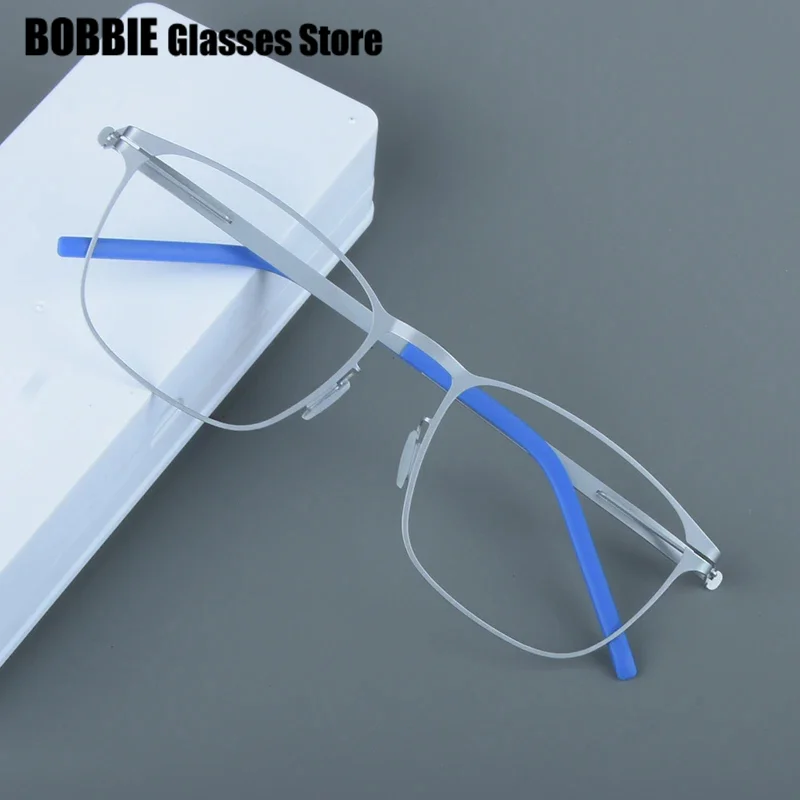 Немецкая квадратная оправа для очков без винтов мужчин и женщин ультралегкие