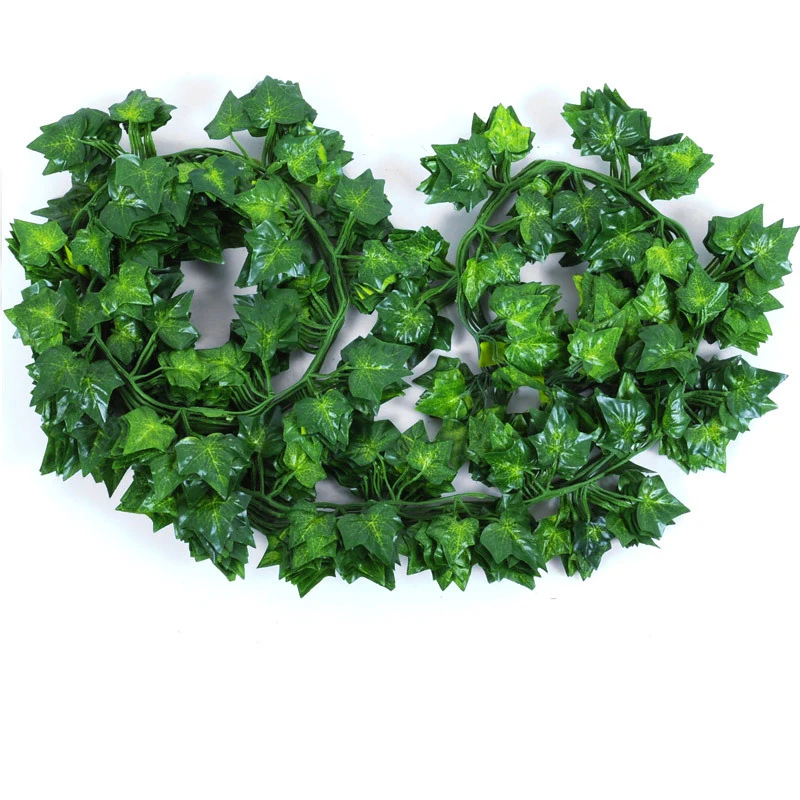 240cm Leaf Vine Artificial Hanging Plants Liana Silk Fake Ivy Leaves For Wall Green Garland Decoration Home Decor Party Vines - купить по