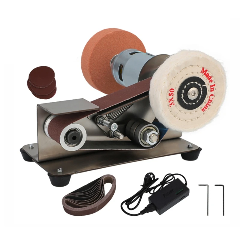 

Multifunctional Mini Electric Belt Sander DIY Polishing Grinding Machine Belts Grinder Polishing Cutter Edges EU Plug