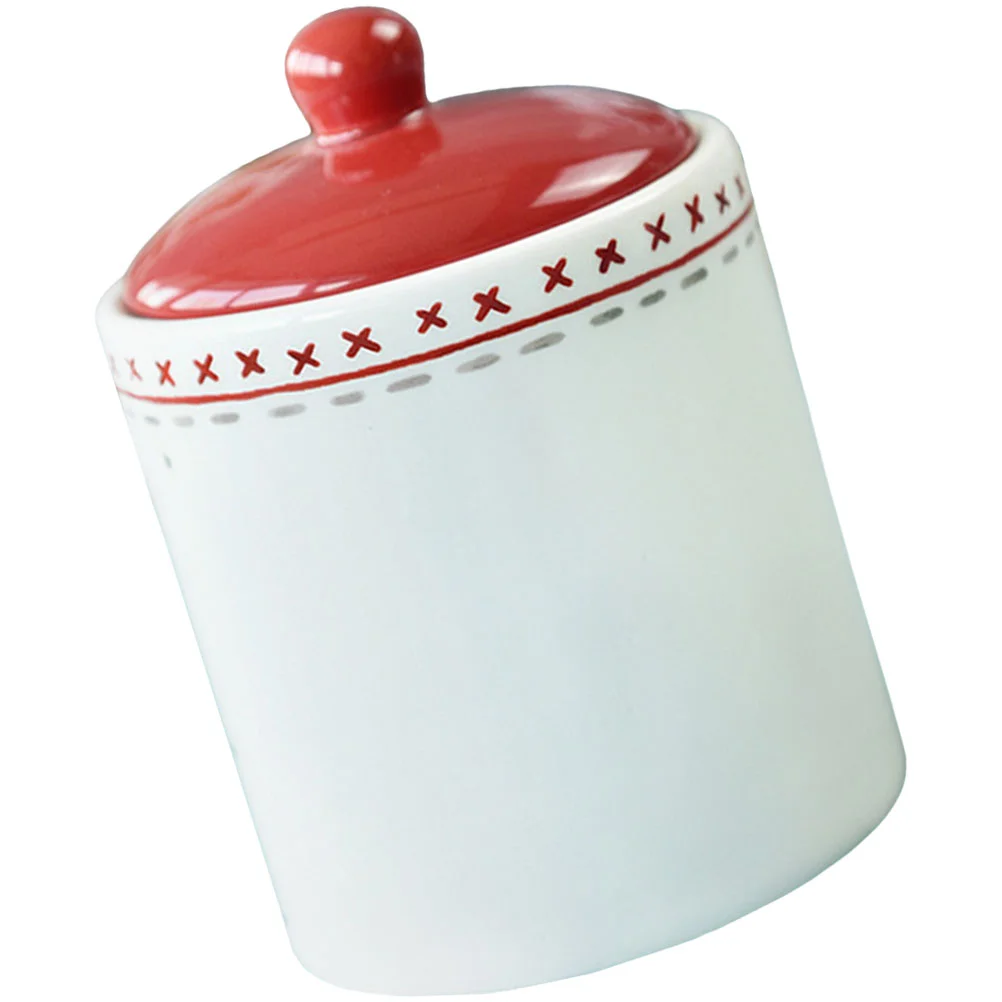 

Cartoon Ceramic Christmas Storage Jar Tea Storage Holder Christmats Grain Holder for Storage Friends Party Decorate