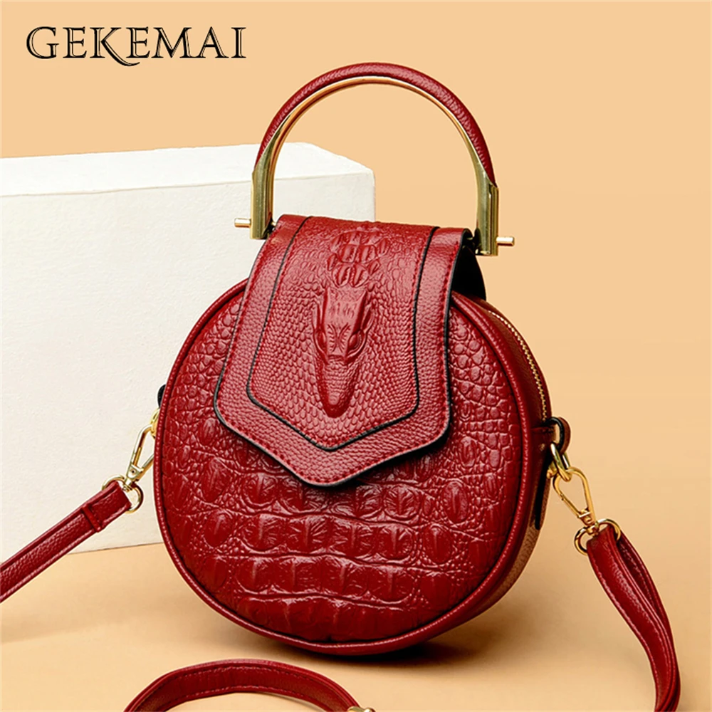 

Роскошная дизайнерская однотонная дамская сумочка с крокодиловым узором, новые многофункциональные женские сумки-мессенджеры на плечо, су...