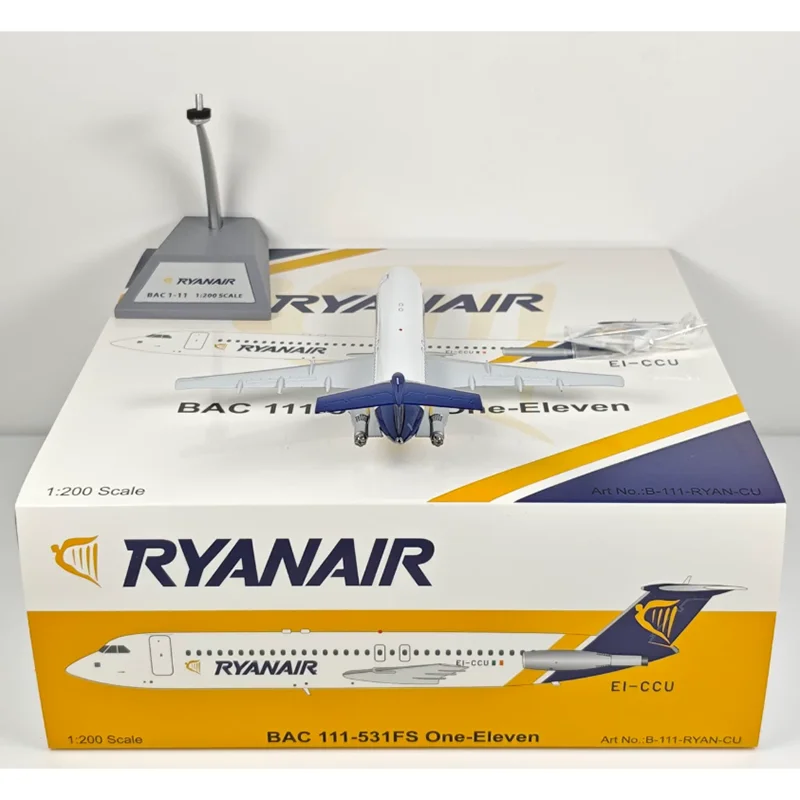 Фото Модель самолета B-Models Ryanair BAC 111 EI-CCU из сплава, масштаб 1:200, коллекционный предмет, украшение, игрушка №5