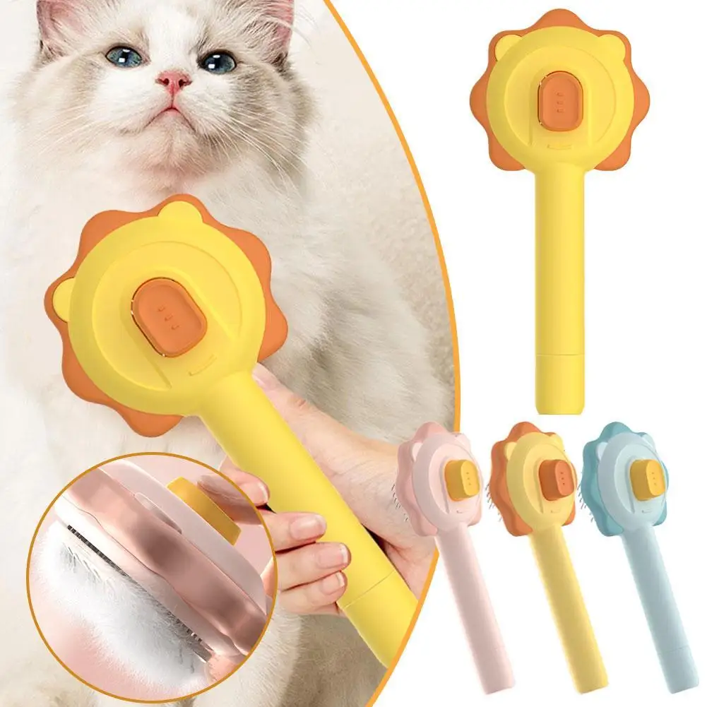 

1Pcs Pet Hair Removal Brush Self Cleaning Grooming Comb Dog Massage Tool Dogs Cats Hair Remover Pet Grooming Supplies