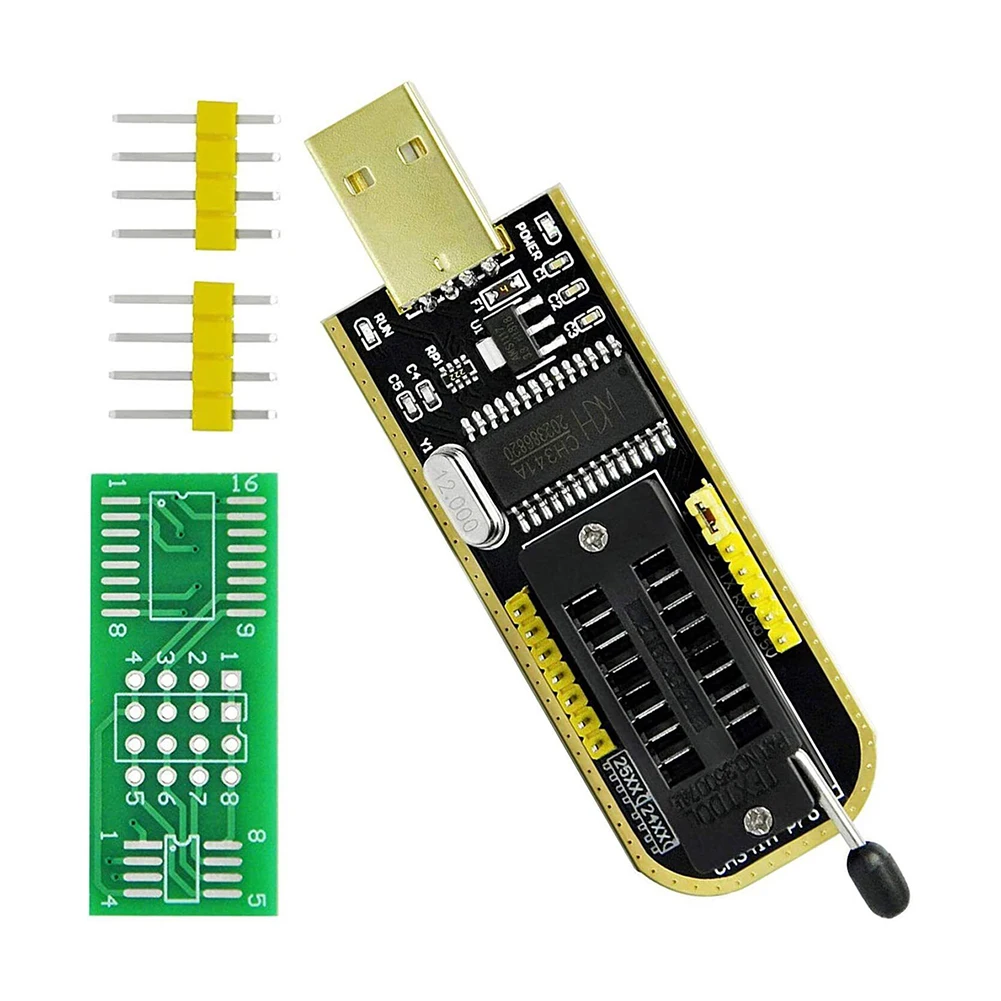 

Module USB Programmer Electronic Components 1 Set 24 EEPROM 25 SPI Flash BIOS Burner Chip CH341A Series Writer