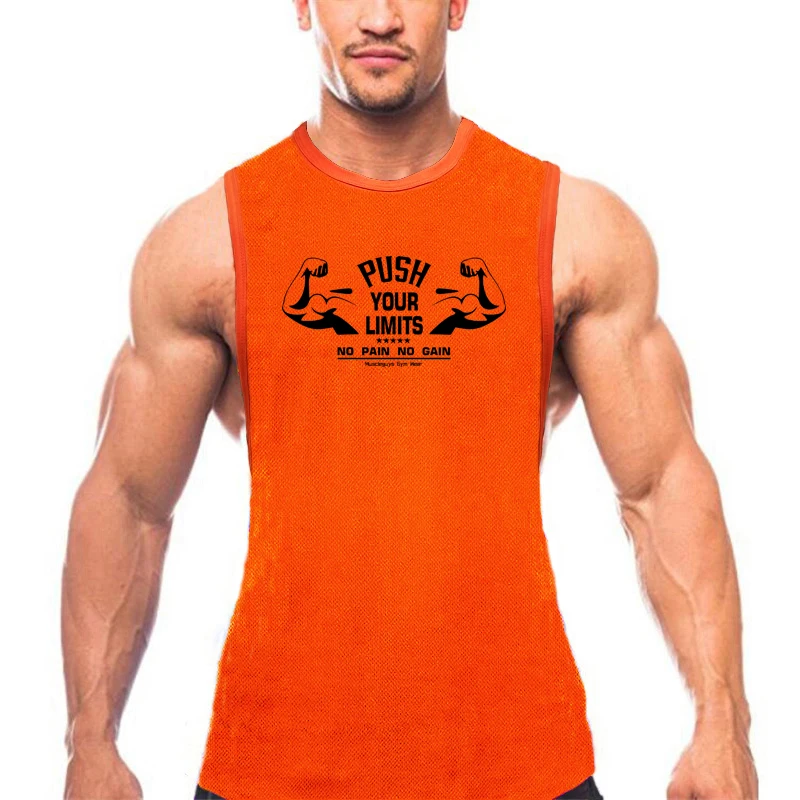 

Muscleguys Brand Gym Clothing Mesh Bodybuilding Sleeveless shirt Fitness Mens Vest Summer Outdoor Quick Dry Running Tank Top Men