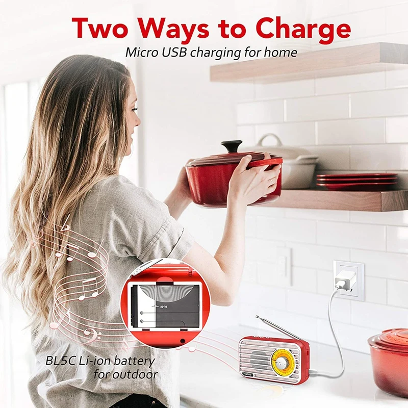 Лучшие предложения Ретро Радио AM/FM портативное радио с лучшим приемом разъем для