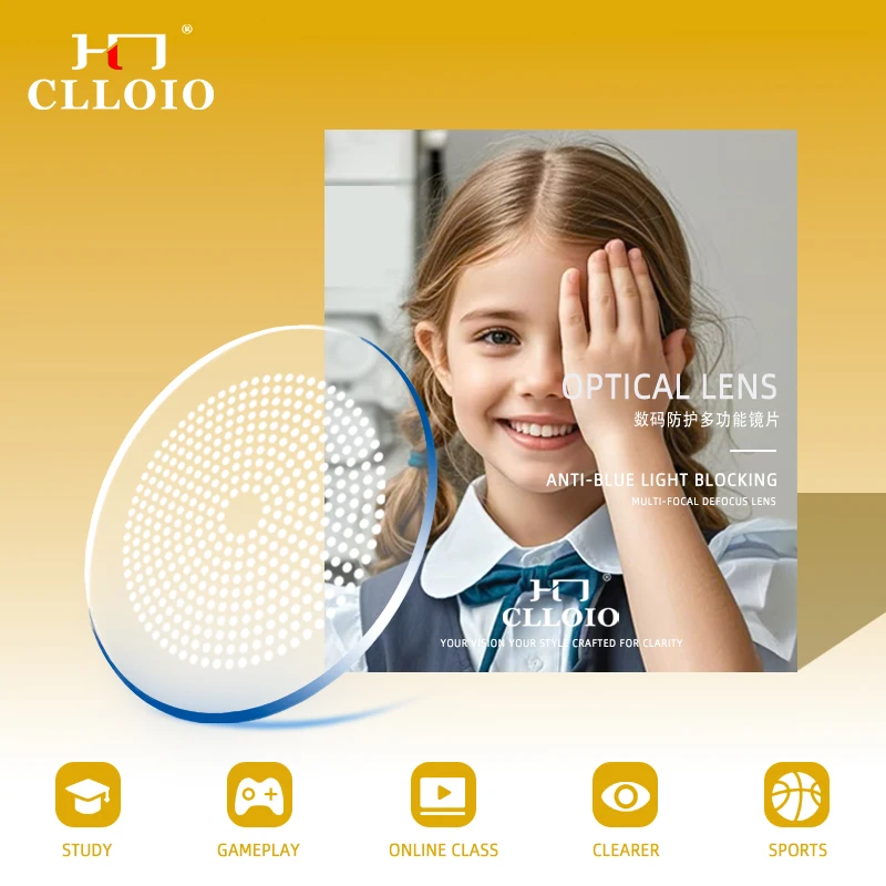 CLLOIO мультифокальные линзы с защитой от синего света CR-39 асферические из смолы для