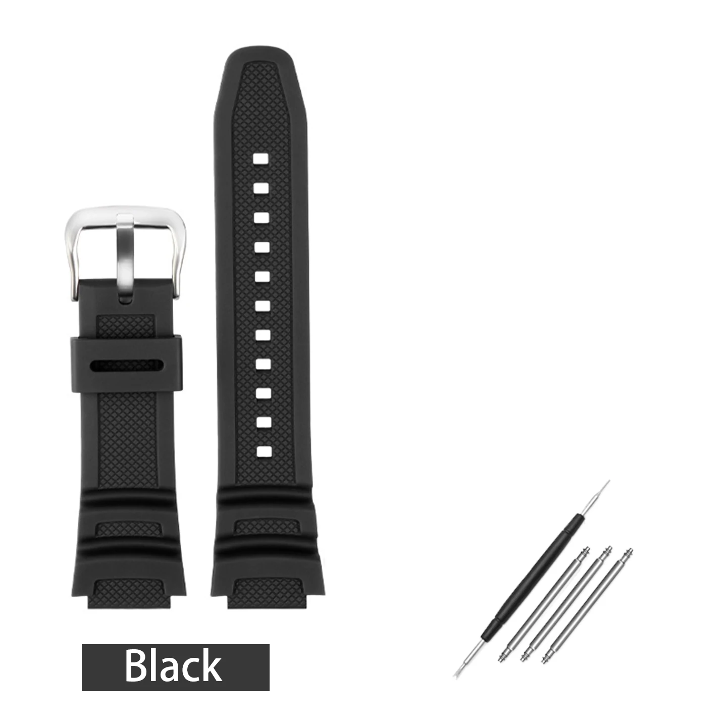 Ремешок для часов Casio 18 мм W-218H219H SGW300400 A158168 F-108WH WH-215W-215, модифицированный, спортивный, водонепроницаемый, сменный (art.: 3920da2fec0ae) - 3920da2fec0ae