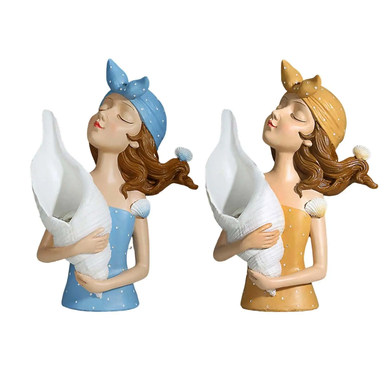 

Современная Статуэтка для девочек, ваза, статуя из смолы, коллекционная Художественная Скульптура, цветочный горшок для свадебного стола, ц...