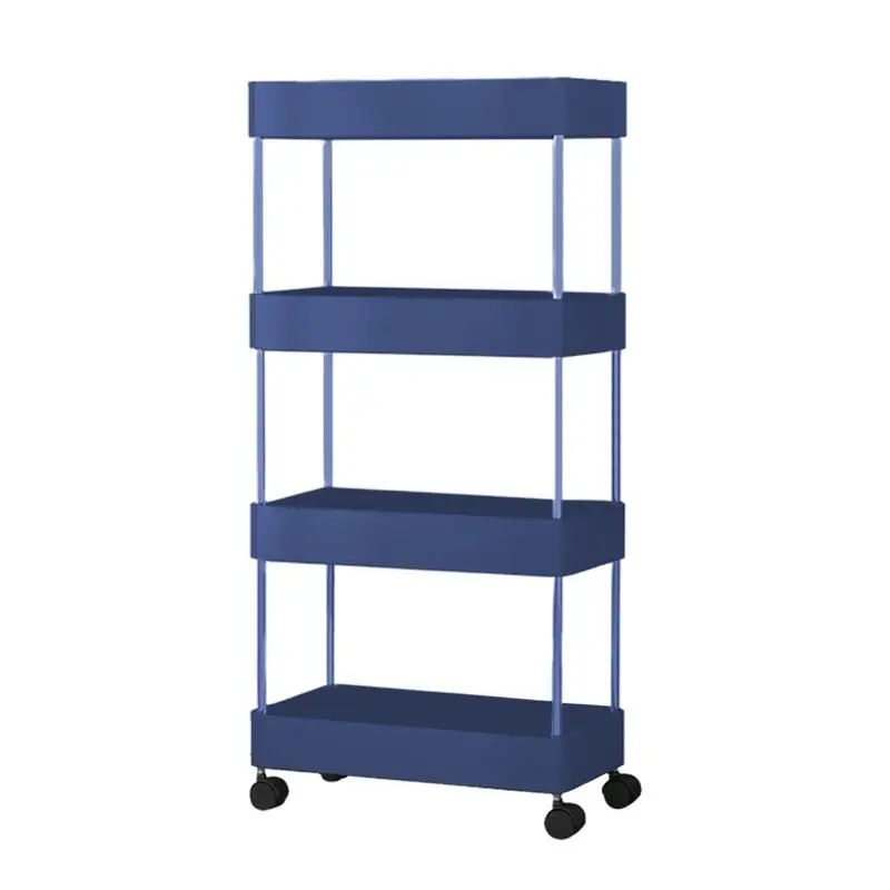 

Slim Storage Cart Slide Out Storage Tower Trolley Mobile Shelving Unit Organizer Trolley For Narrow Space On Kitchen Bathroom