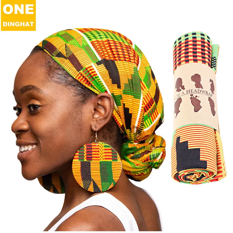 

Многофункциональный эластичный хлопковый головной платок с Африканским принтом там-о-шантер