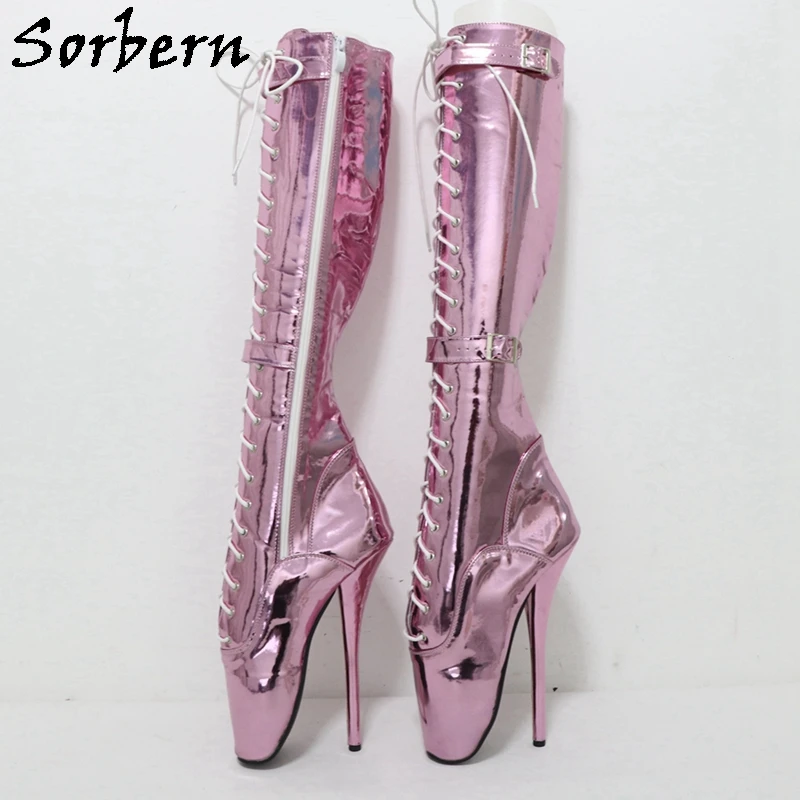 

Розовые балетки с металлическим блеском, на шнуровке, с двойным ремешком