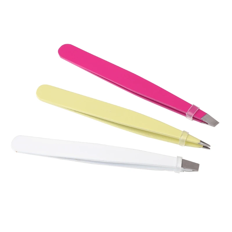 

3pcs Pro Women Beauty Eyebrow Tweezers Hair Tweezers Slanted Straight Pointy Kit Drop Shipping