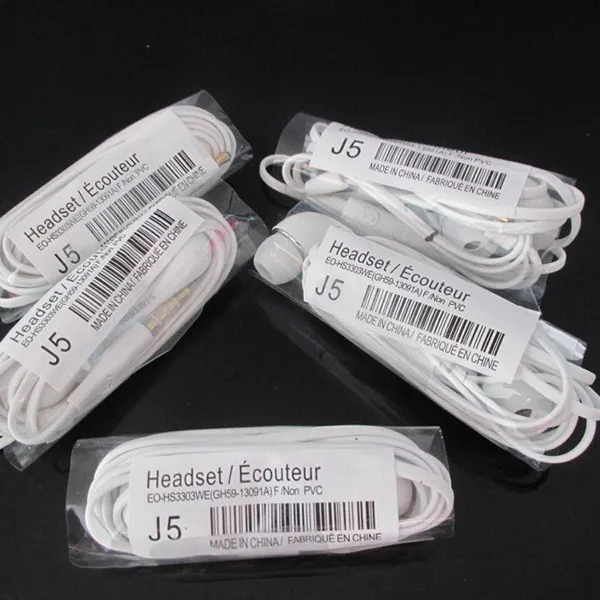 

Высококачественные наушники J5 с разъемом 3,5 мм для IPhone, наушники-вкладыши с микрофоном, белая гарнитура для Xiaomi SAMAUNG, 100 шт.