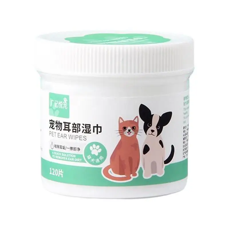 

120 шт., ушные салфетки для собак и кошек