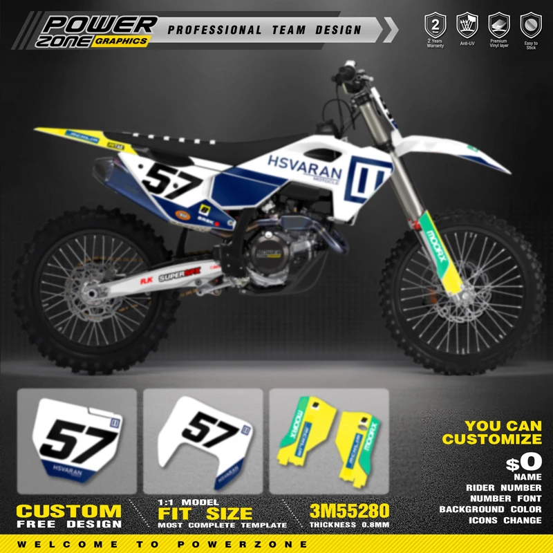 PowerZone для Husqvarna наклейка TC FC 2023 2024 2025 TE FE 2024-2026 125-450CC пользовательские графические