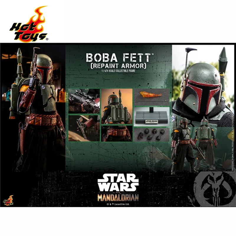 

In Stock Hottoys 1/6TH Scale Figure TMS055 Boba Fett Repaint Armor The Mandalorian HT Original Anime Action Figures Collectible