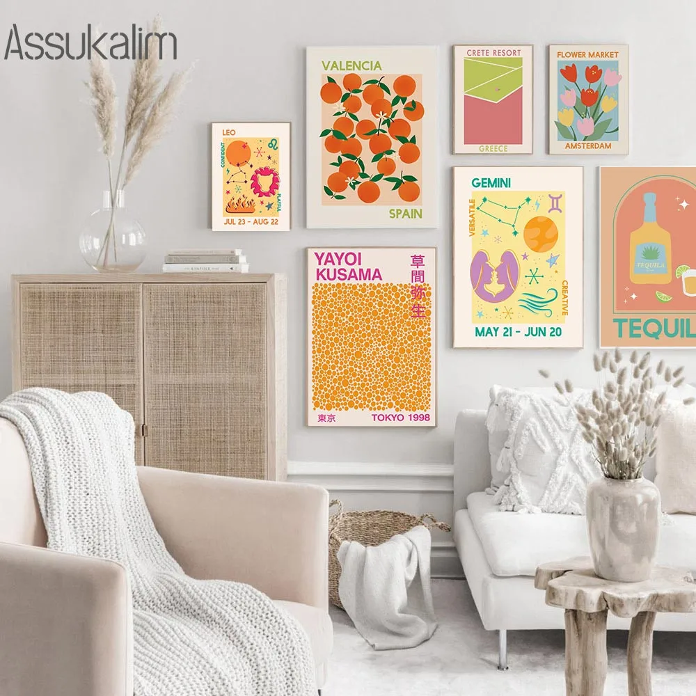 

Абстрактная матива коктейльное настенное Искусство Холст Картина созвездия Искусство Плакат матиссе печать скандинавские настенные карт...