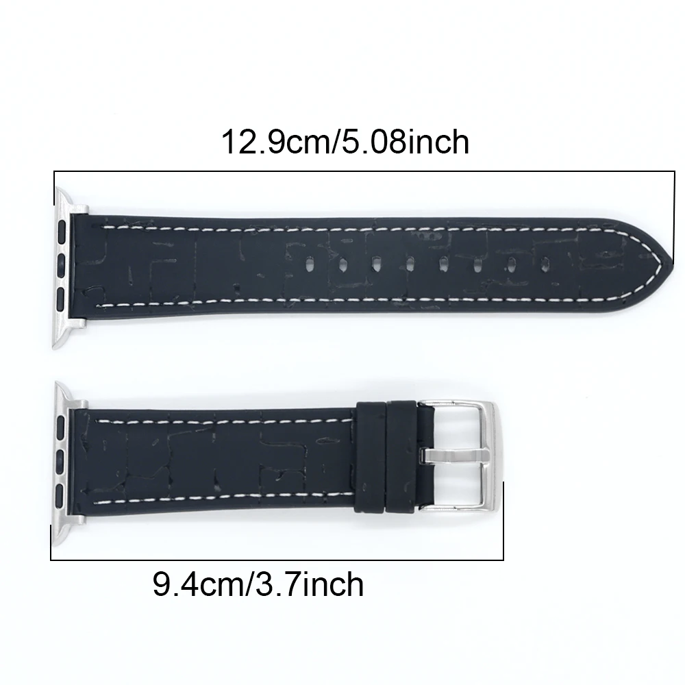 Фото Стильные ремешки из искусственной кожи для Apple Watch 40 мм 41 42 мм 44 мм 45 мм 46 49 мм Повседневный ремешок из искусственной кожи для iwatch Series 10/9/8/7/6/5/4/se/3 №2