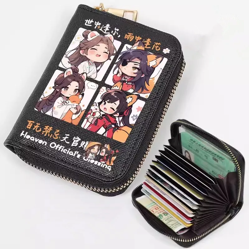 

Anime Tian Guan Ci Fu Fashion Wallet Card Bag Heaven Official’s Blessing Hua Cheng Xie Lian Coin Purse Men Women Short Wallet