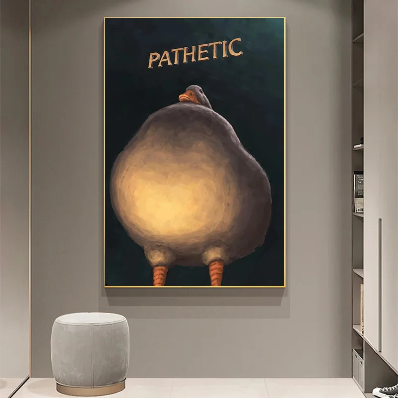 

Judgmental Duck Funny Poster Pathetic Humor Duck Canvas Painting Wall Art Picture Print For Living Room Home Decoration Cuadros