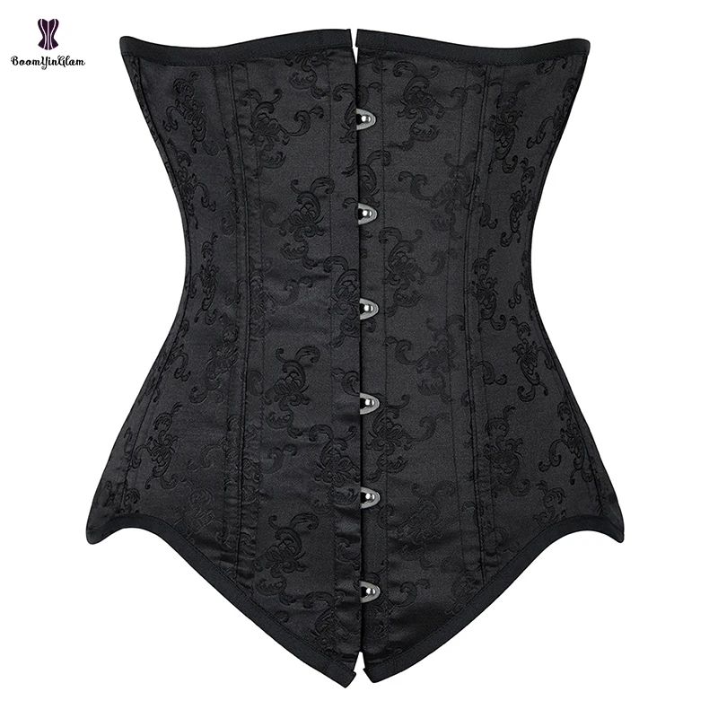 Big Size Wholesale Price10 Robs Girdle Black Underbust Korsett Women's Steam Punk Gothic Corselet Waist Training Corset XXS