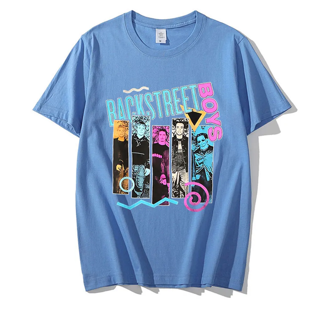 Classic 90s Backstreet Boys Rock Band Graphics T-Shirt Unisex Vintage Punk Tee Shirt Men's Hip Hop T-Shirts Oversized Streetwear