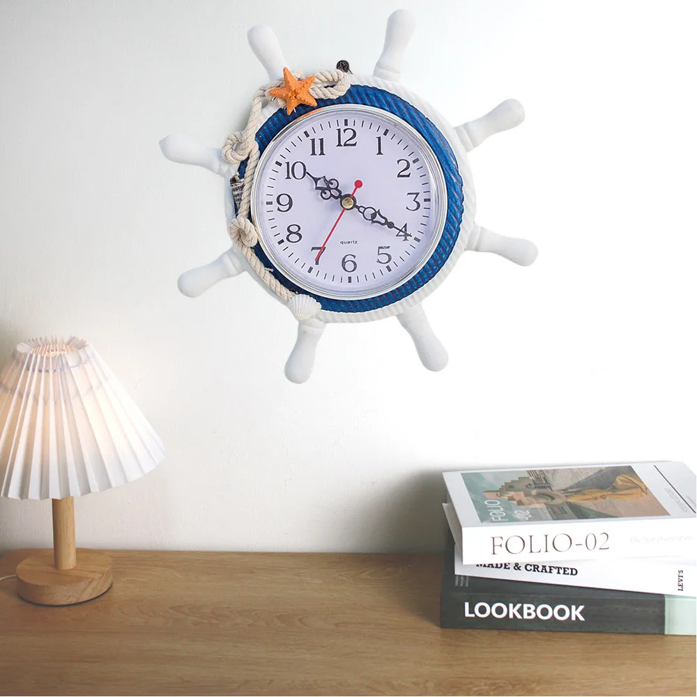 Настенные Часы Из Твердой Древесины В Средиземноморском Стиле Тихие Современные