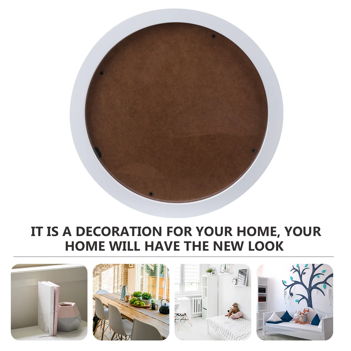 

Wooden Round Photo Frame Creative Wall Picture Easel Stand Nordic Decor Bracket