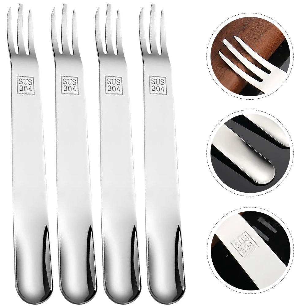 

6Pcs Reusable Portable Metal Household Fruits Forks Fruit Forks Delicate Tasting Forks for Home Cooking Party Kitchen
