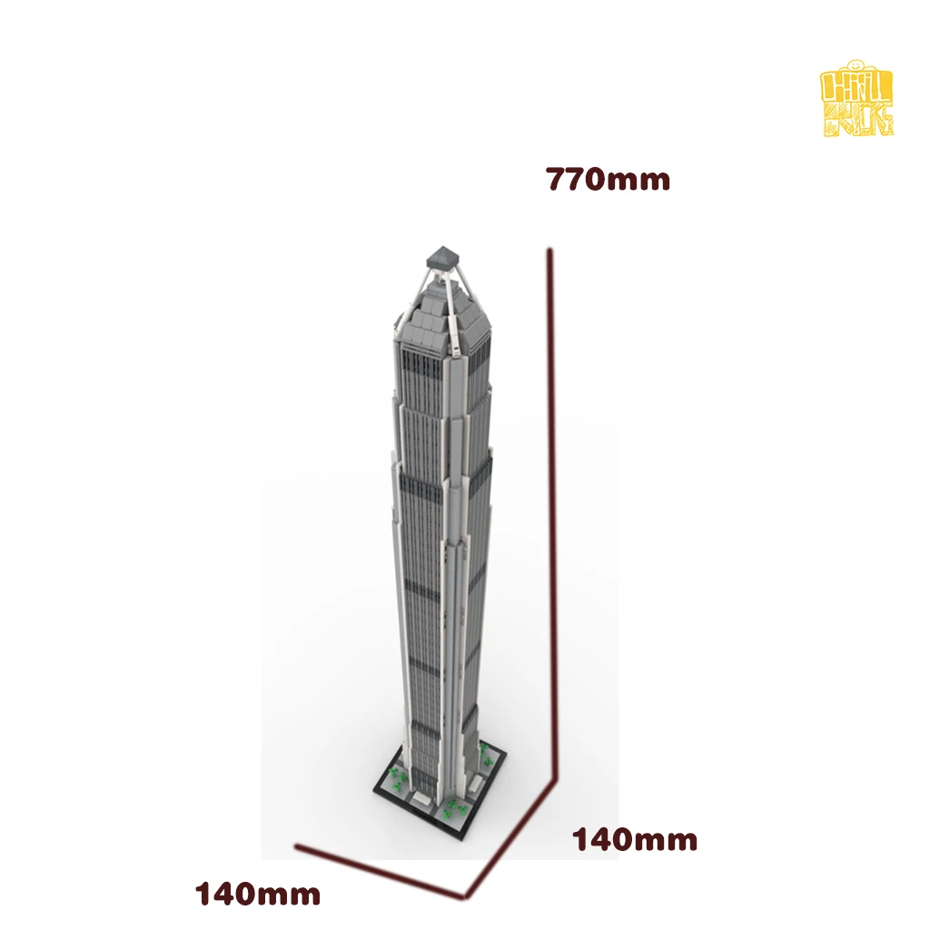 Справочный международный финансовый центр 1:800 модель с PDF-рисунком строительные