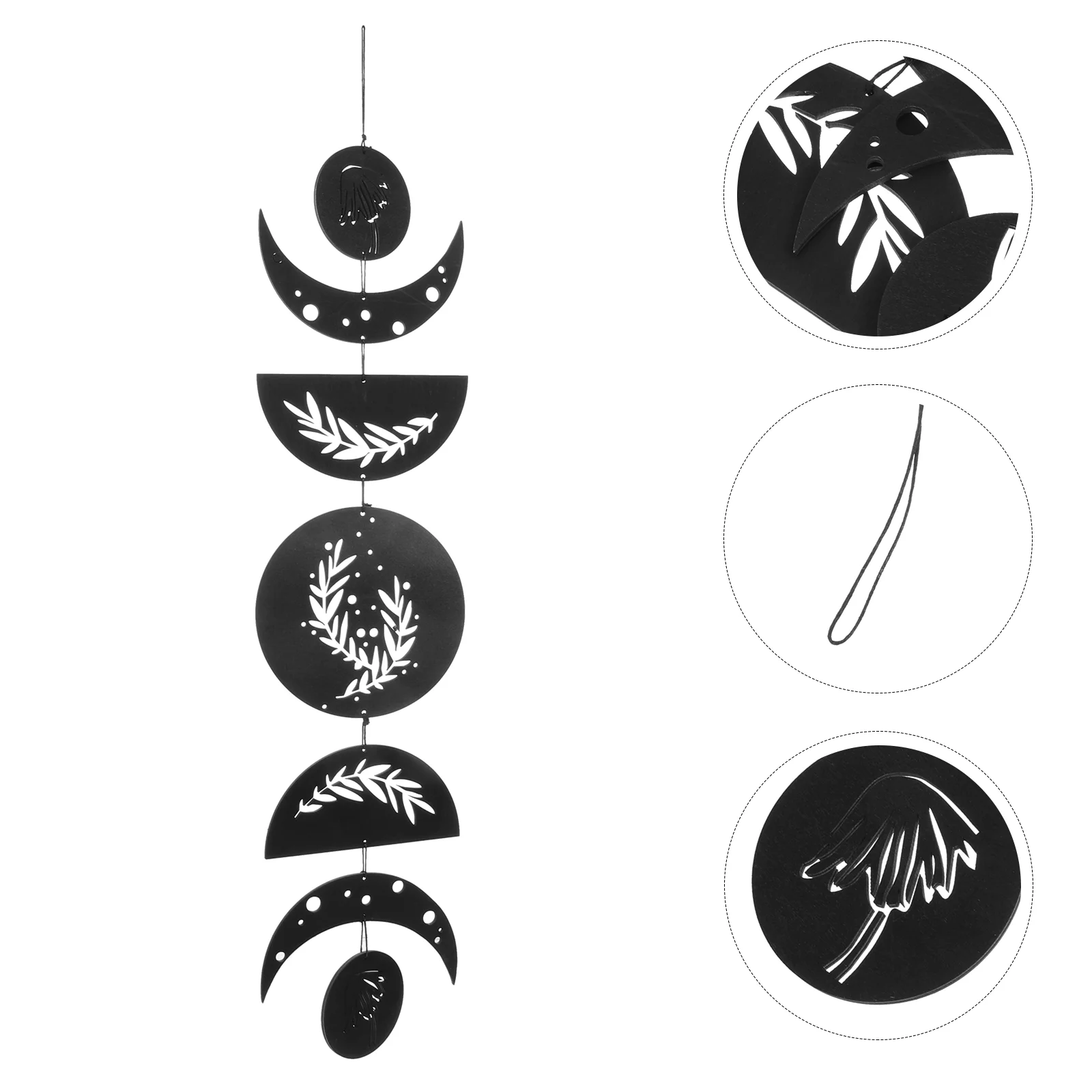 

Wall Decor Moon Hanging Phase Sign Home Adorn Minimalist Decoration Wood Lunar Farmhouse Nursery Ornament Macrame Bohomian