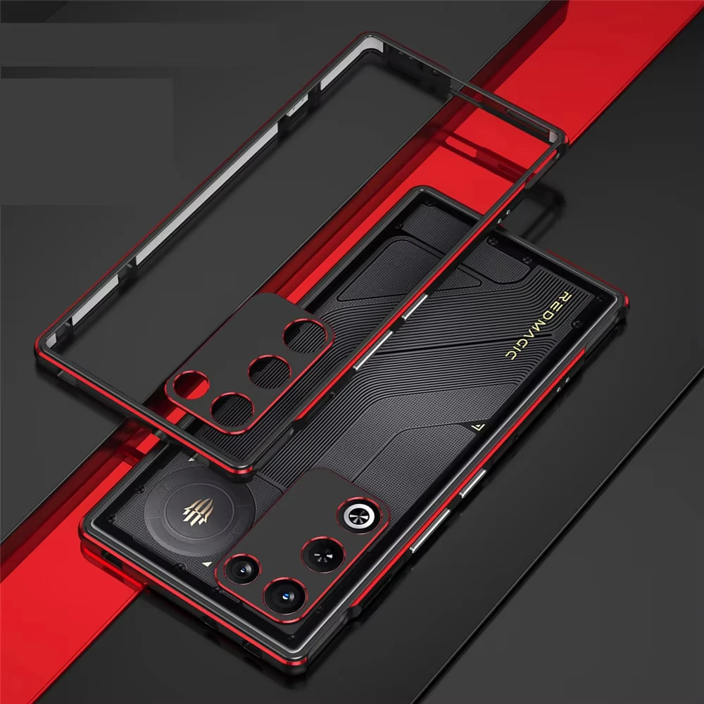 Фото Новый чехол для Nubia Redmagic 11 Air, алюминиевый металлический бампер-рамка Red Magic 11 Air, тонкий чехол с защитой камеры и креплением на винтах. №5