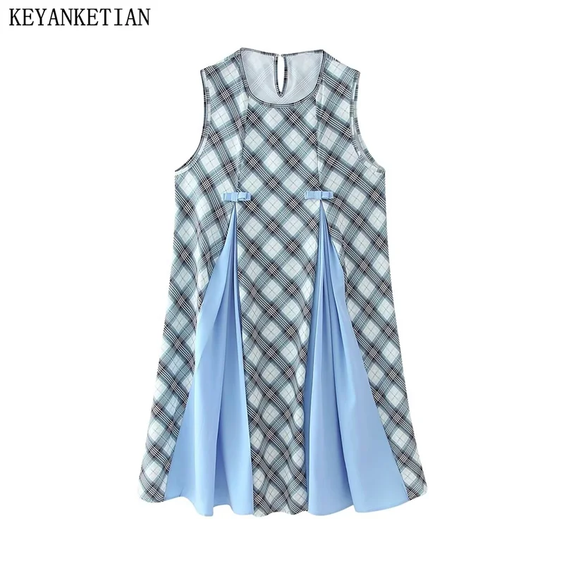 Новинка 2024 женское платье трапециевидной формы KEYANKETIAN в стиле ретро
