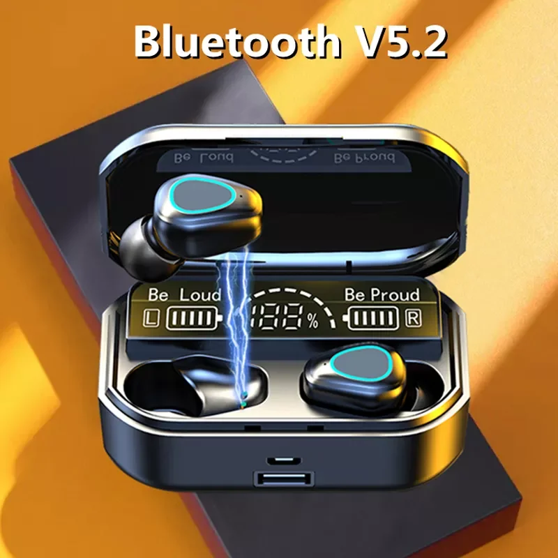 Купи Bluetooth 5.2 Earphones 3500mAh Charging Box Wireless Headphones 9D Stereo Sports Waterproof Earbuds Headsets With Mic за 934 рублей в магазине AliExpress