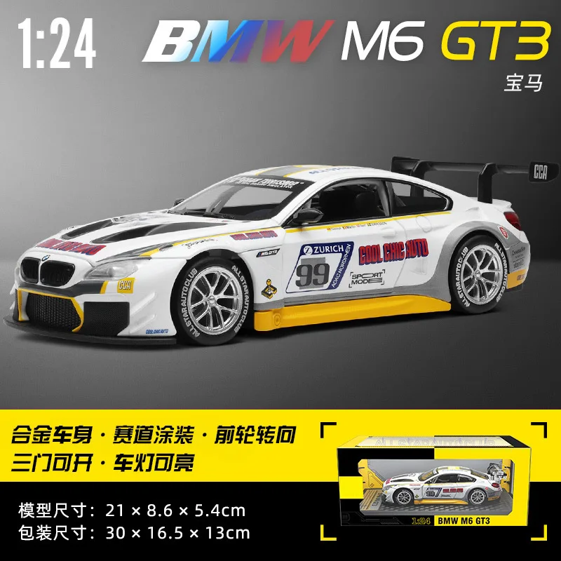 

CCA 1/24 BMW M3GT3 racing sports car Diecast alloy car model boy toy