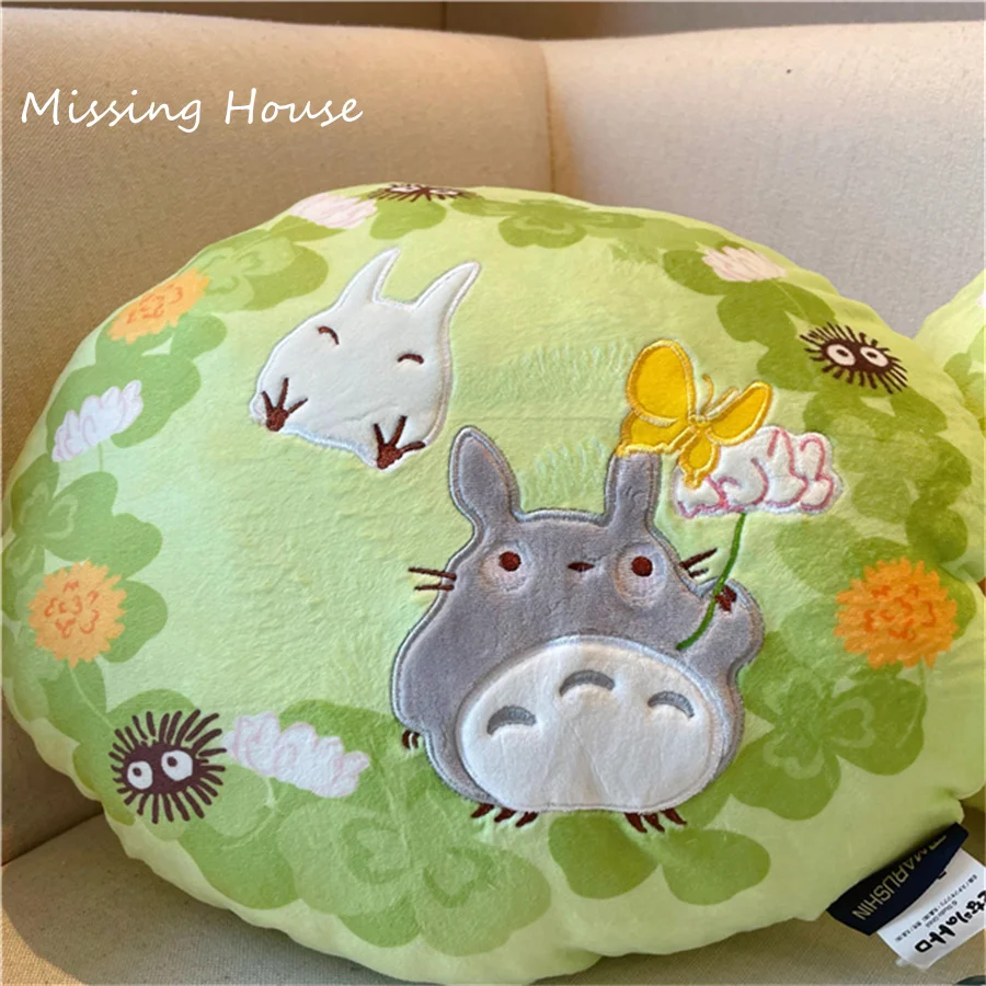 Anime Totoros My Neighbor Kiki Cat Bus Embroidered Pillow Cushion Soft Plush Toy Anime Home Sofa Car Bedroom Gift images - 6