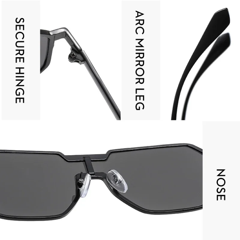 Металлические солнцезащитные очки в стиле стимпанк модная большая оправа защита