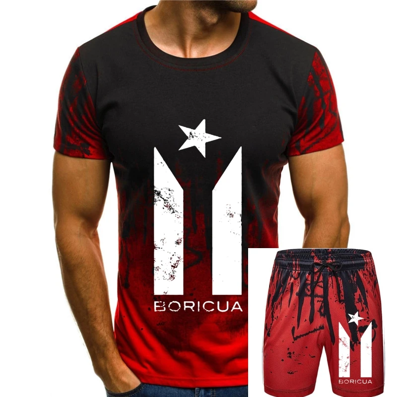 

100% Cotton O-neck Custom Printed Tshirt Men T shirt PUERTO RICO BLACK FLAG RESISTE BORICUA - Boricua Women T-Shirt