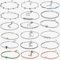 fashion jewelry 2022 summer new full diamonds for pandoraer bracelets for women diy beads bracelet femme party gifts pulseras