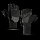 Зимний флип-чехол, черные рыболовные перчатки, Нескользящая дышащая камера, фотография